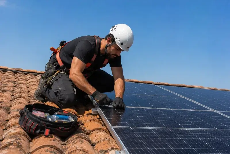 Maintenance et monitoring de panneaux solaires à Groléjac